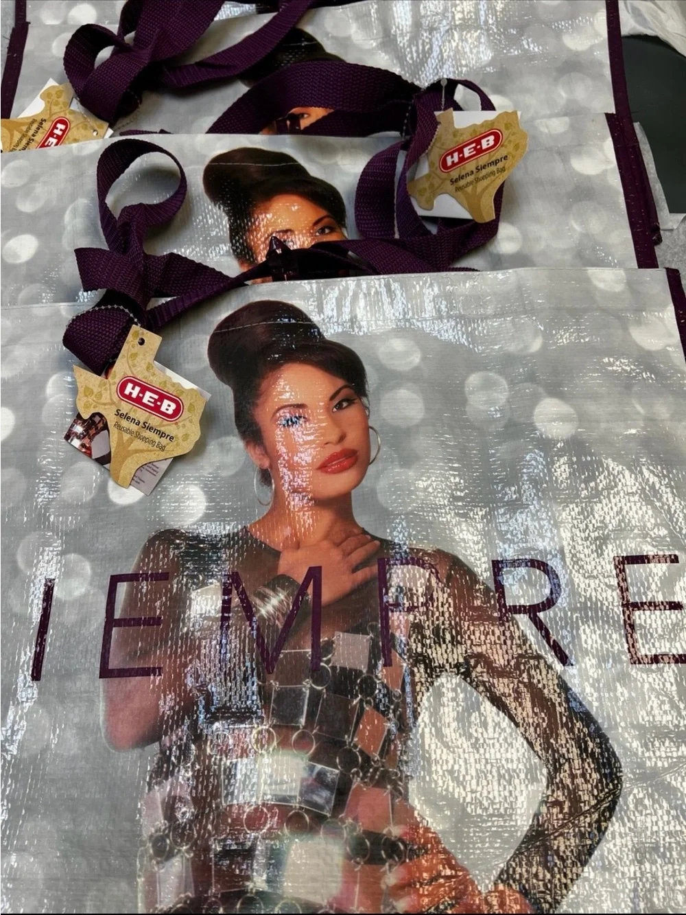 Selena Quintanilla HEB Exclusive Reusable Tote bags bundle of 5 NEW